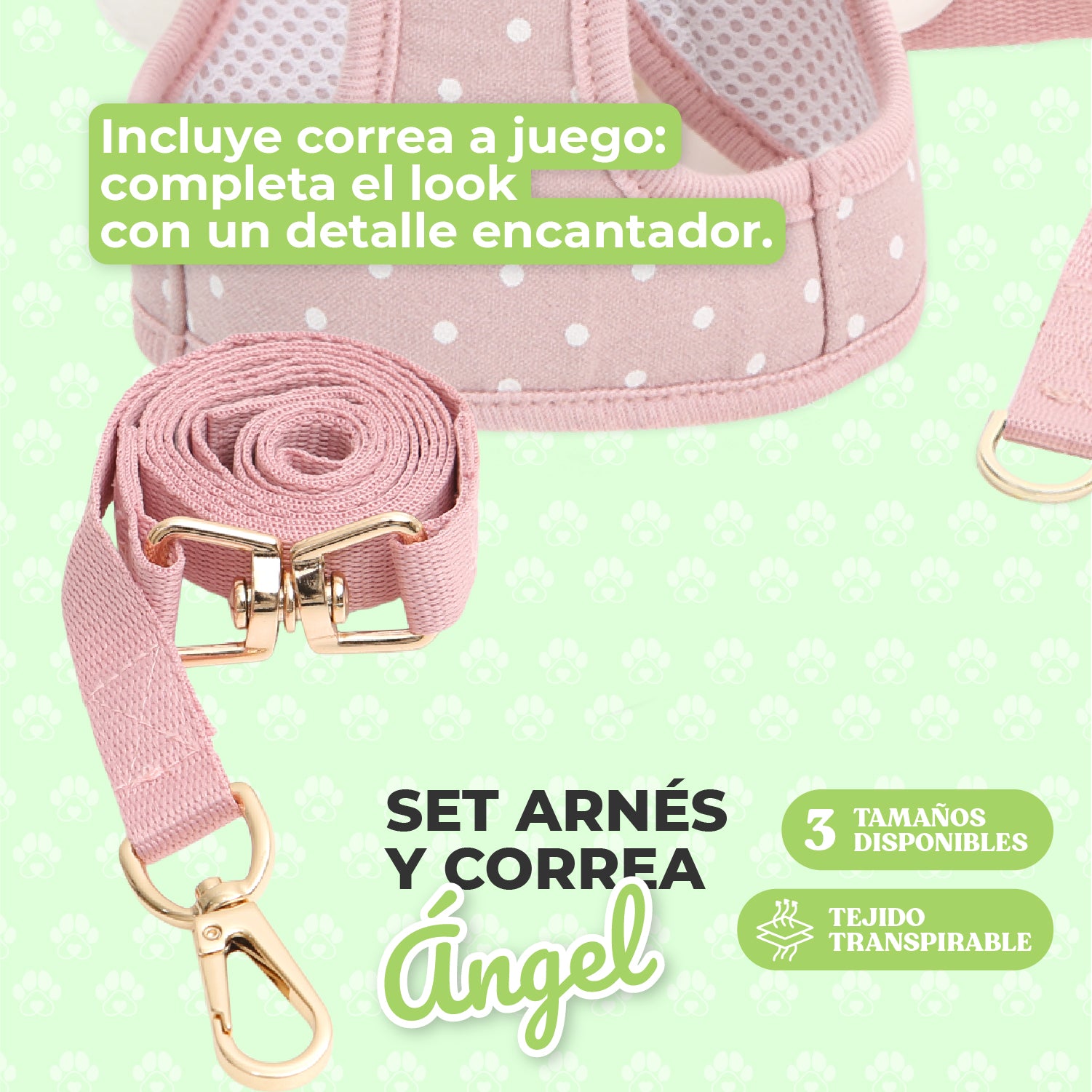 Arnes angel con Diseño angelical, ligero, cómodo y elegante 