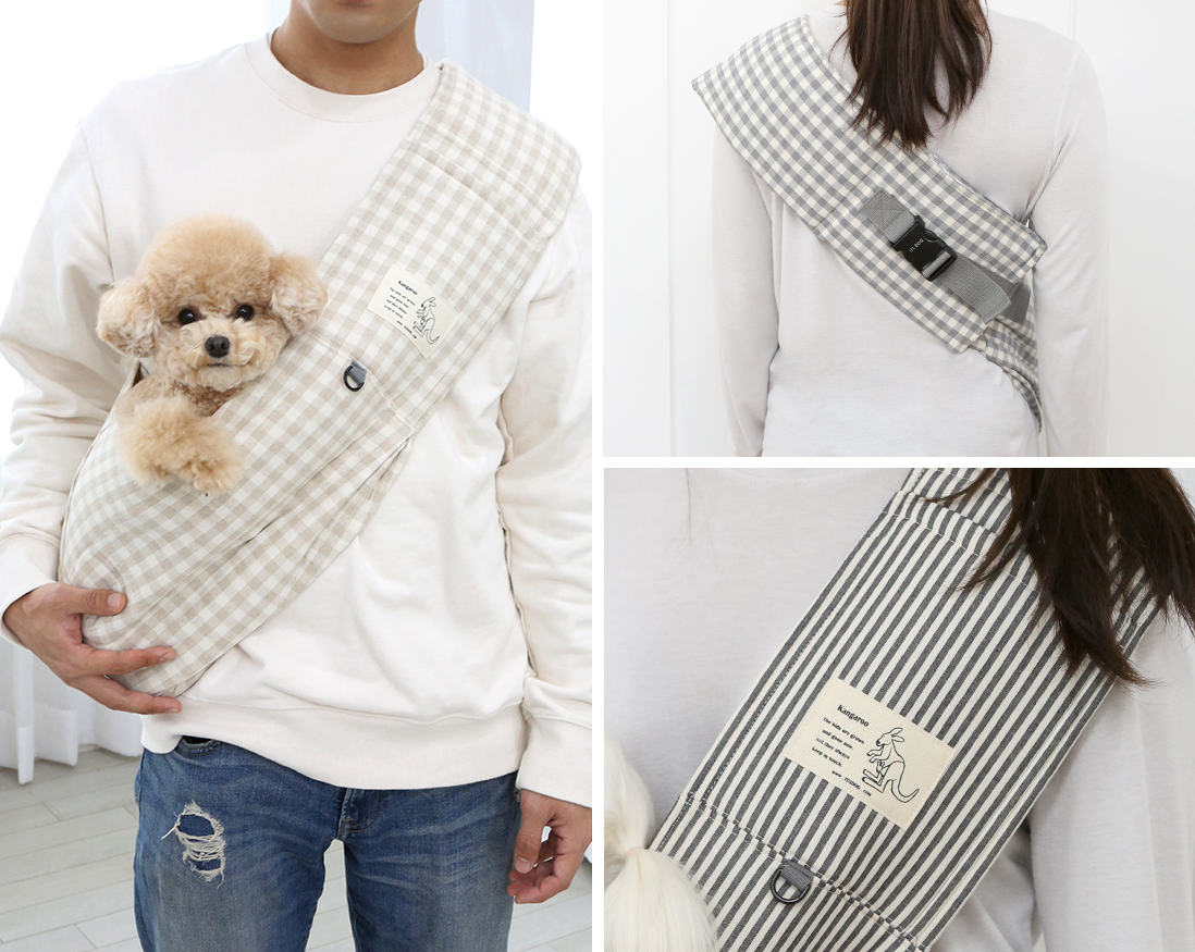 Cotton Kangaroo Bag — Cozy Front Pouch for Your Pup