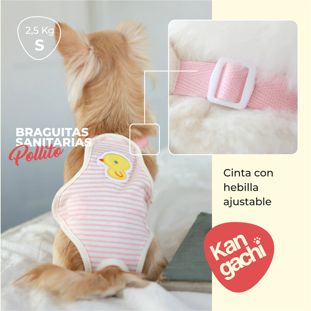 Pañal Peto-braga Orgánico braguitas sanitarias pollito para Hembra
