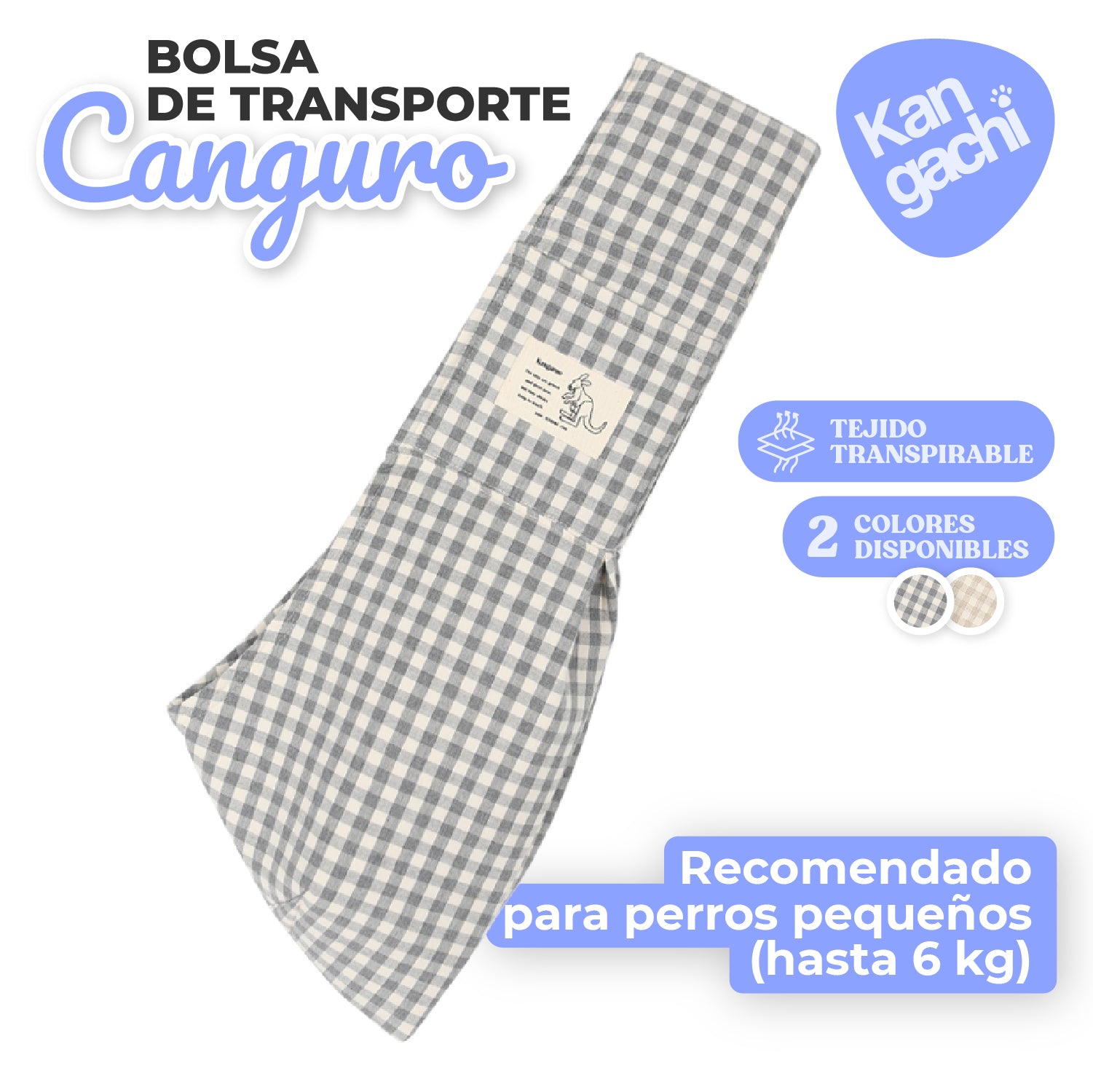 Bolsa portaperro canguro perro pequeño