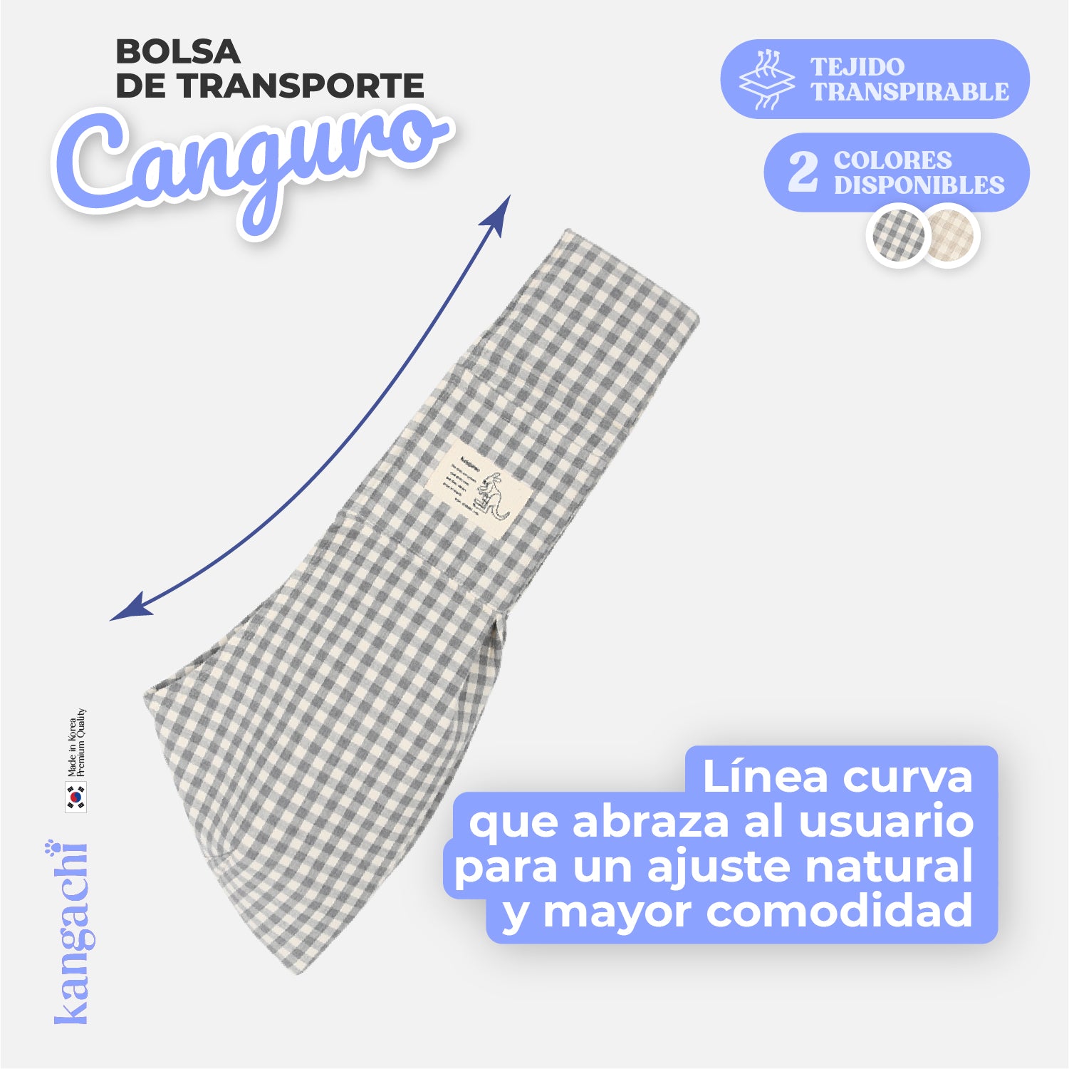 Bolsa_portaperro_canguro_perro_pequeño con bolsillo extra para movil