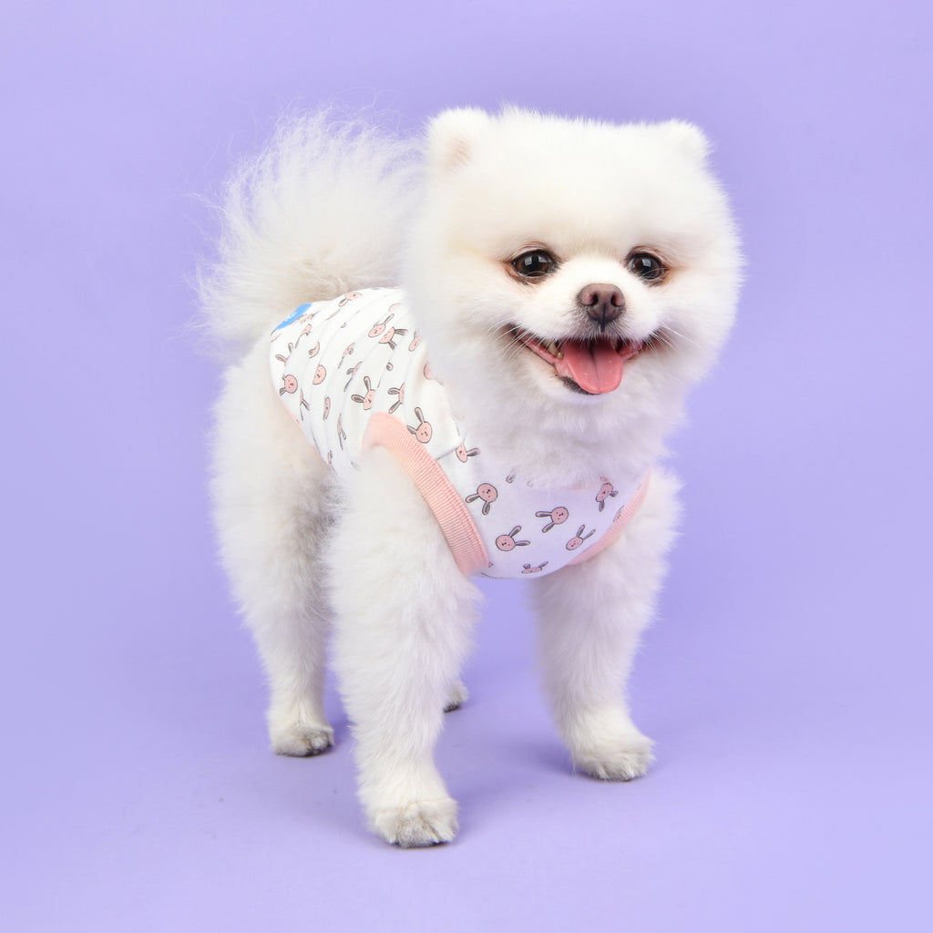 camiseta algodon con estampado conejitos bonita a la vez que comoda y transpirable 