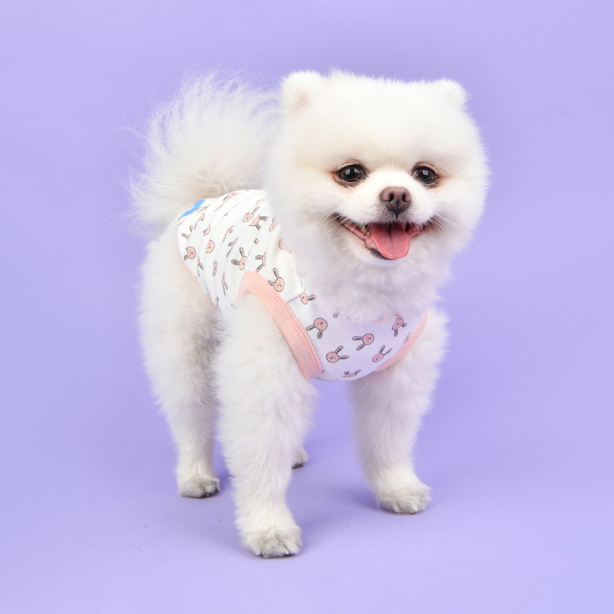 camiseta algodon con estampado conejitos bonita a la vez que comoda y transpirable 