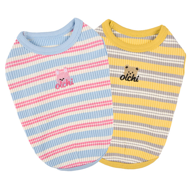 Camiseta Suave de rayas para Perros pequeños .Ligera, Elástica y Muy Cómoda