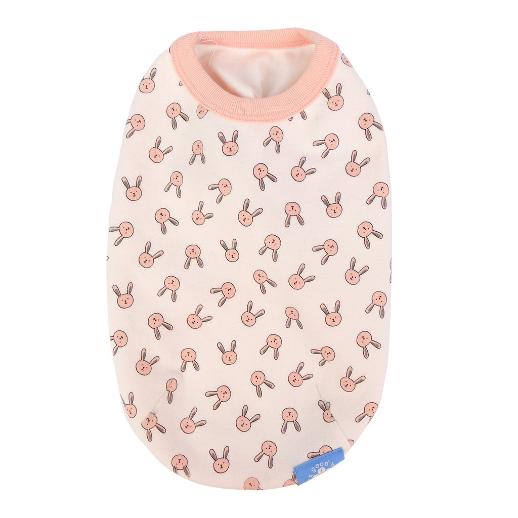 camiseta algodon con estampado conejitos bonita a la vez que comoda y transpirable 