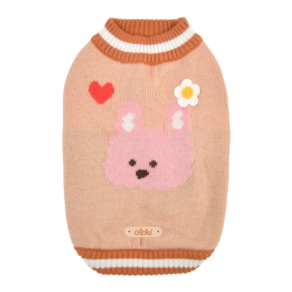 Jersey de punto con animal bordado caliente a la vez que bonito y ponible. Ideal para el frio 