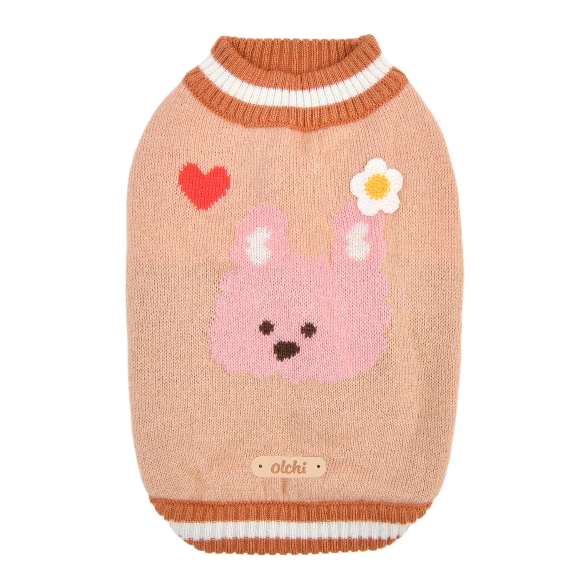 Jersey de punto con animal bordado caliente a la vez que bonito y ponible. Ideal para el frio 