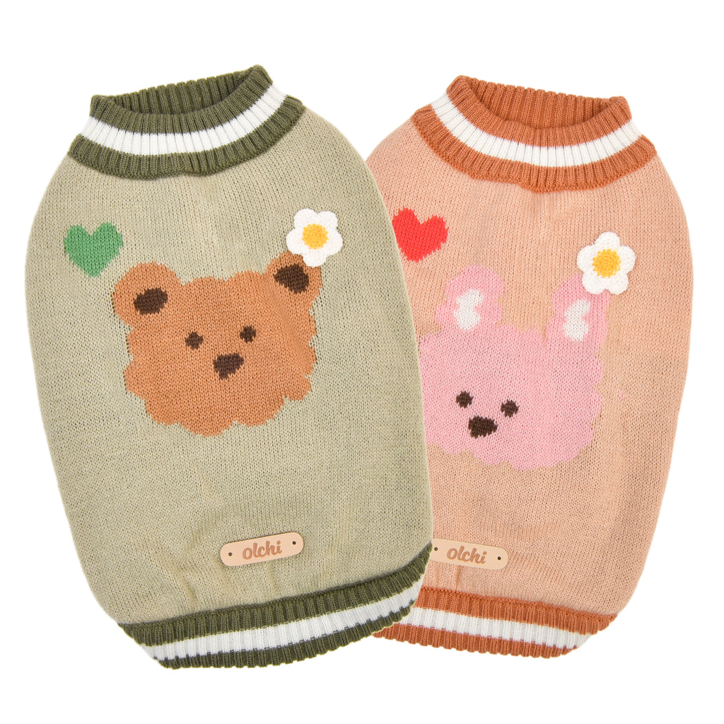 Jersey de punto con animal bordado caliente a la vez que bonito y ponible. Ideal para el frio 