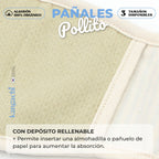 Pañal Orgánico Reutilizable para Perro Macho