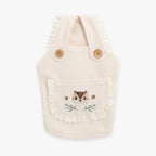 Peto Beige de Punto para Perros con Bolsillo y Ardilla Bordada – Cálido, Suave