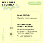 Arnés Margarita con volantes de algodón para perro pequeño