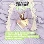 Arnés Margarita con volantes de algodón para perro pequeño