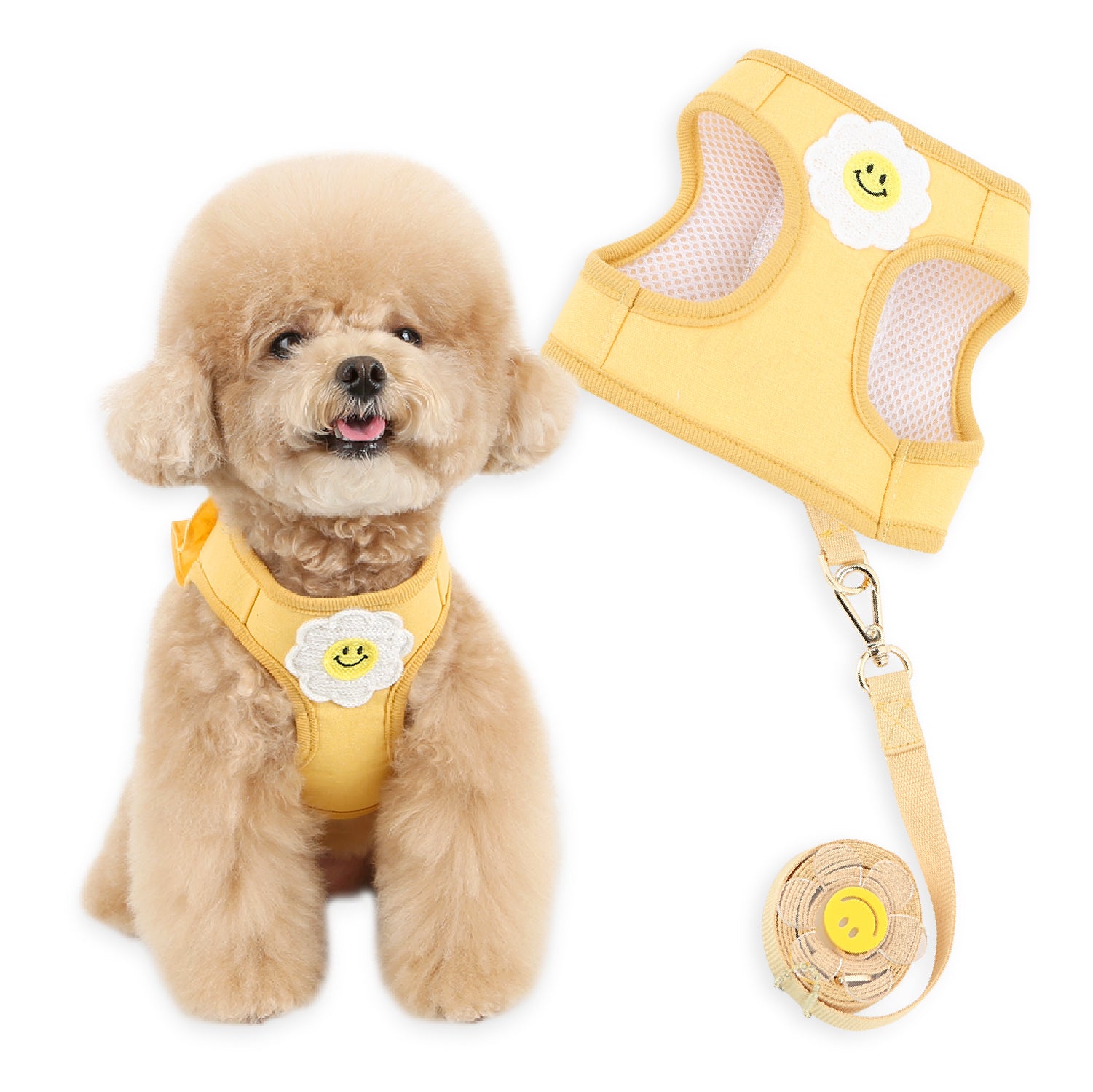 Arnés Margarita con volantes de algodón para perro pequeño