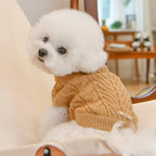 Suéter de Punto Premium para Perros  Diseño Trenzado Elegante sin mangas