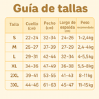 tabla de tallas camiseta con volantes algodon organico perro pequeño