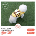 Chaleco Salvavidas Abeja Guardiana con Asa de Rescate para Perro