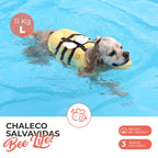 Chaleco Salvavidas Abeja Guardiana con Asa de Rescate para Perro