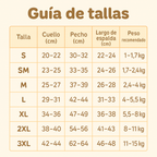 ropa tallas perro pequeño