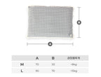 Cama Rectangular Estilo Vichy con Volantes para Perro