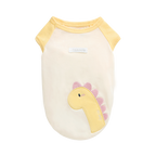 camiseta algodon organico dino dinosaurio perro pequeño