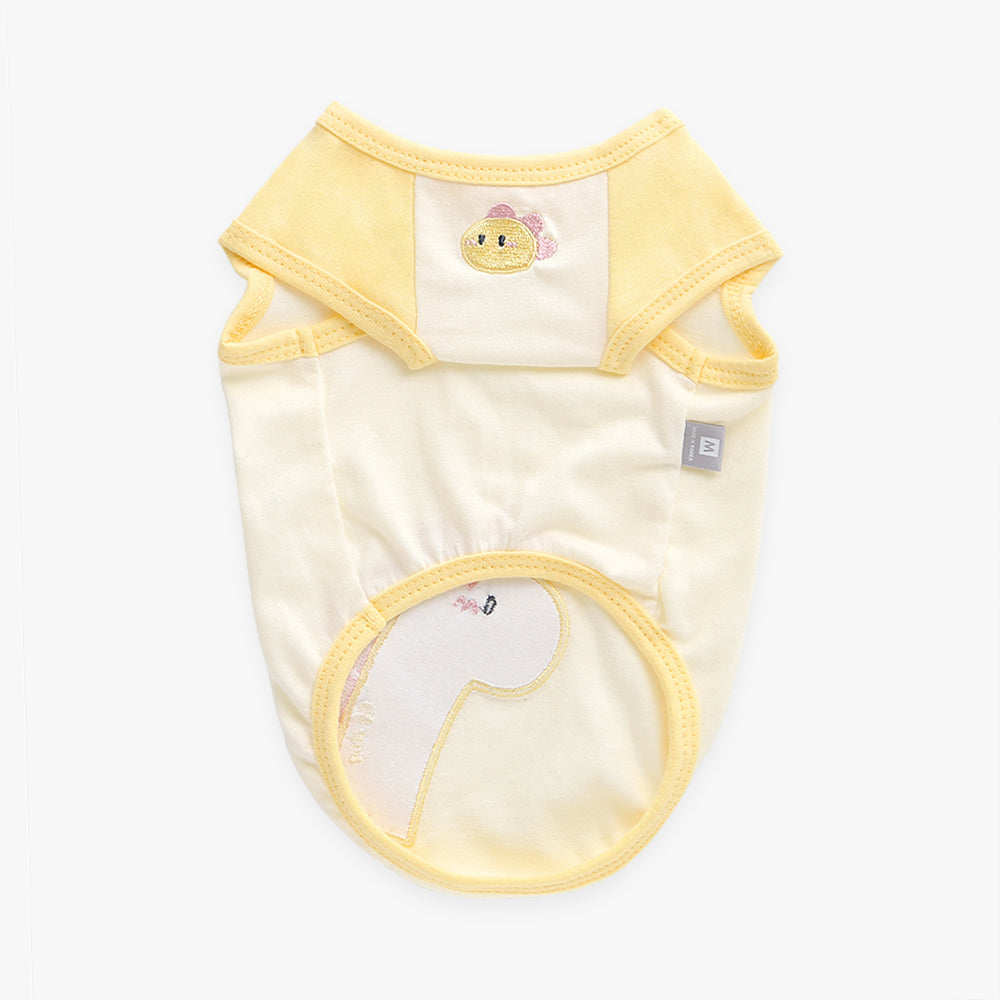 camiseta algodon organico dino dinosaurio perro pequeño