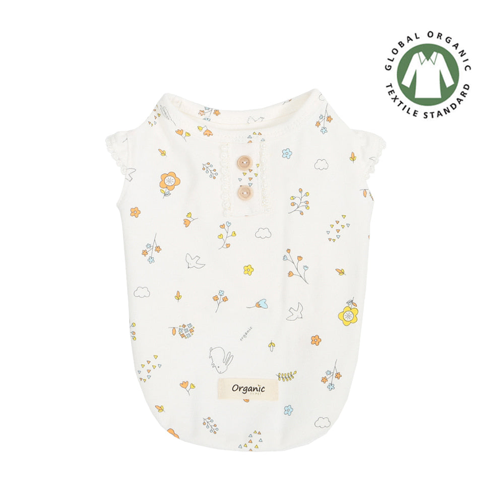 camiseta con volantes algodon organico perro pequeño 
