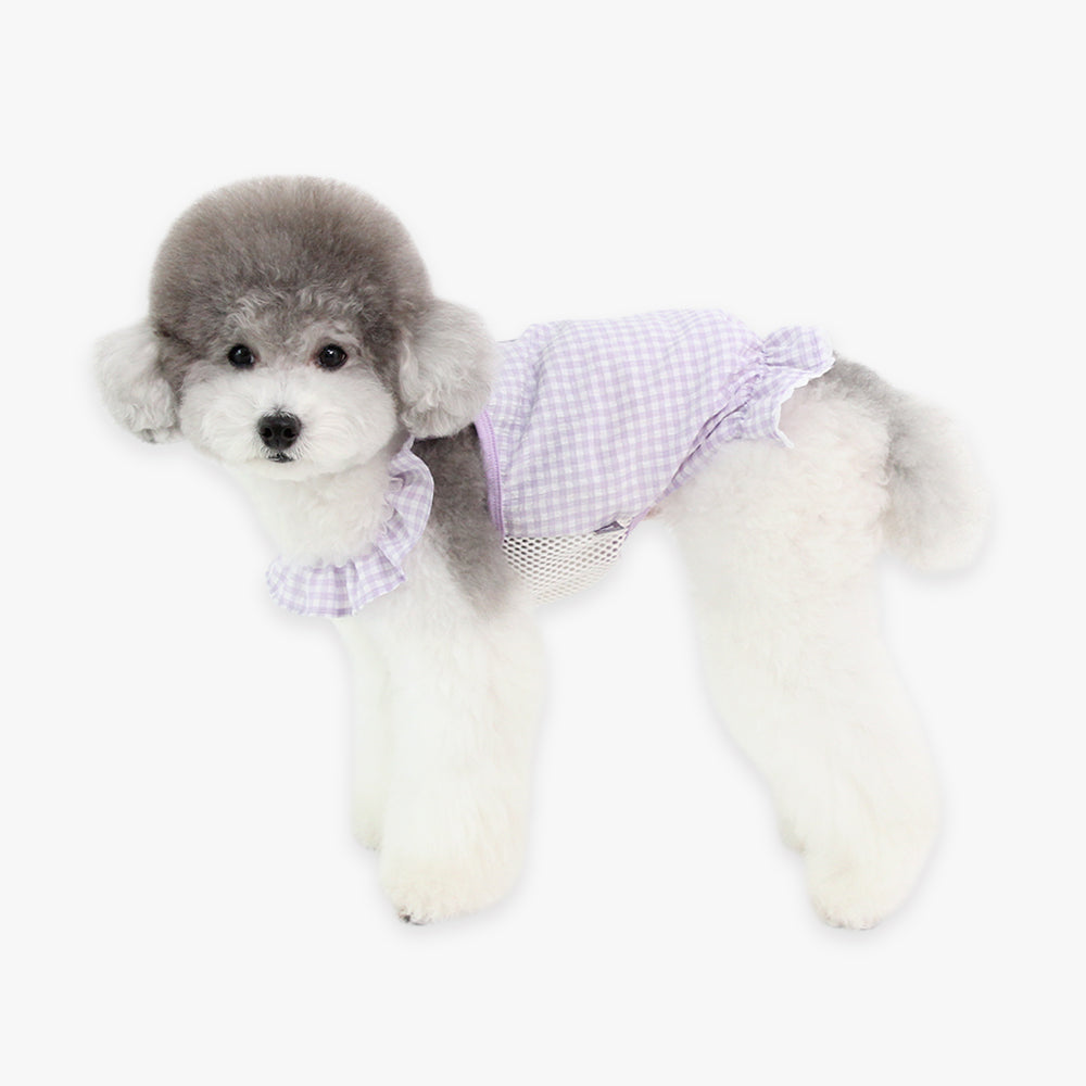 camiseta vestido con volantes perro pequeño