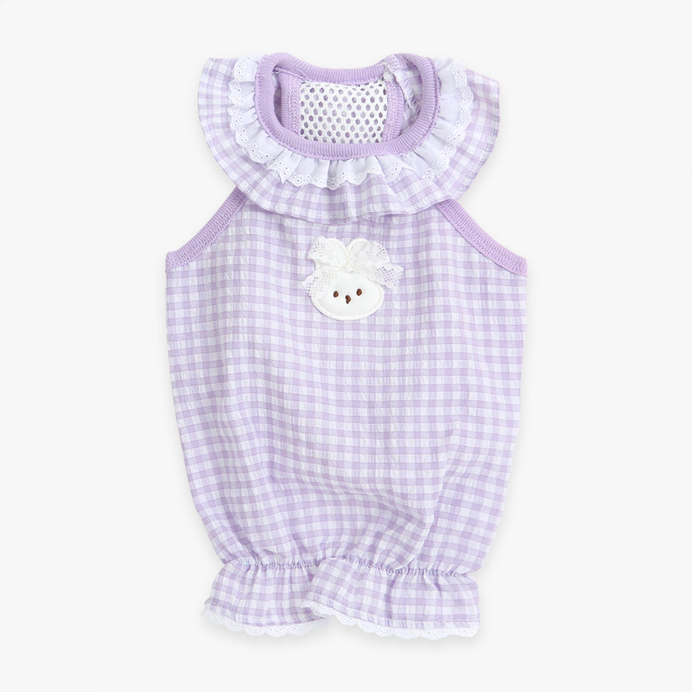 camiseta vestido con volantes perro pequeño