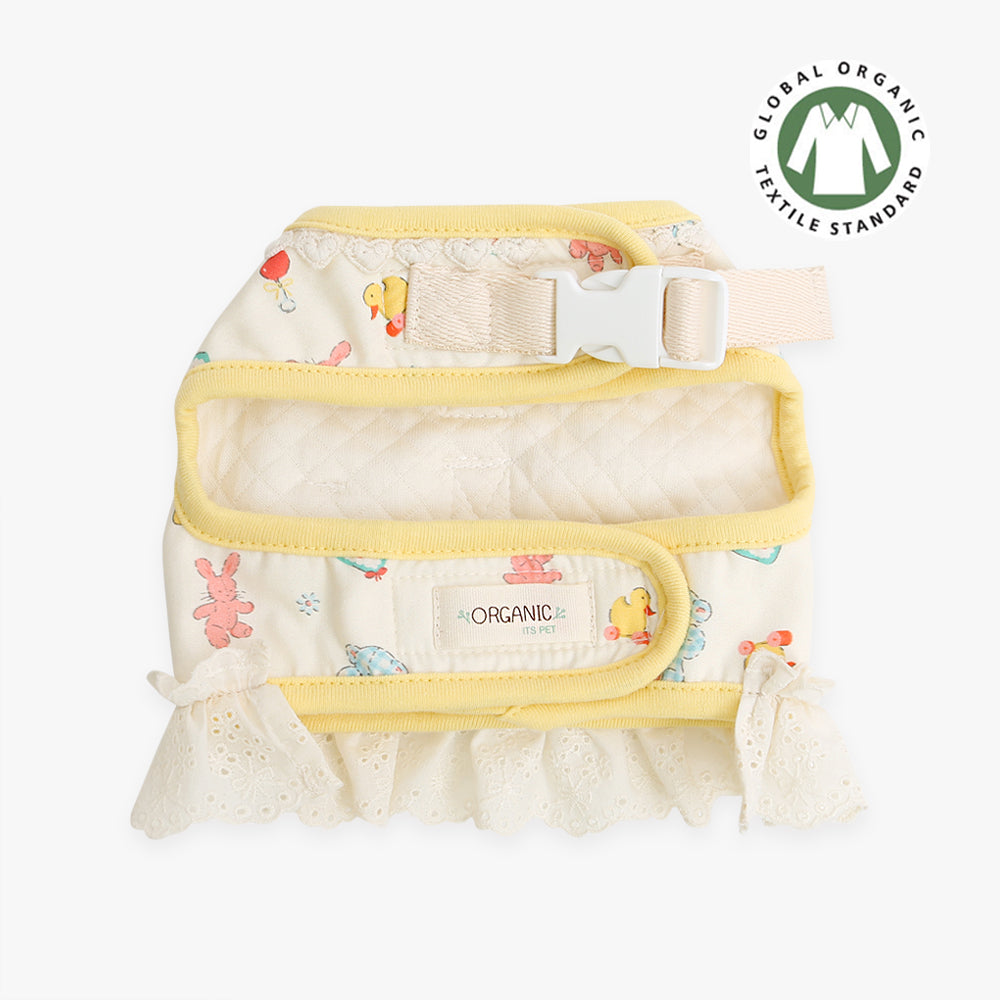 chaleco arnes con pollito y volante organico perro pequeño 