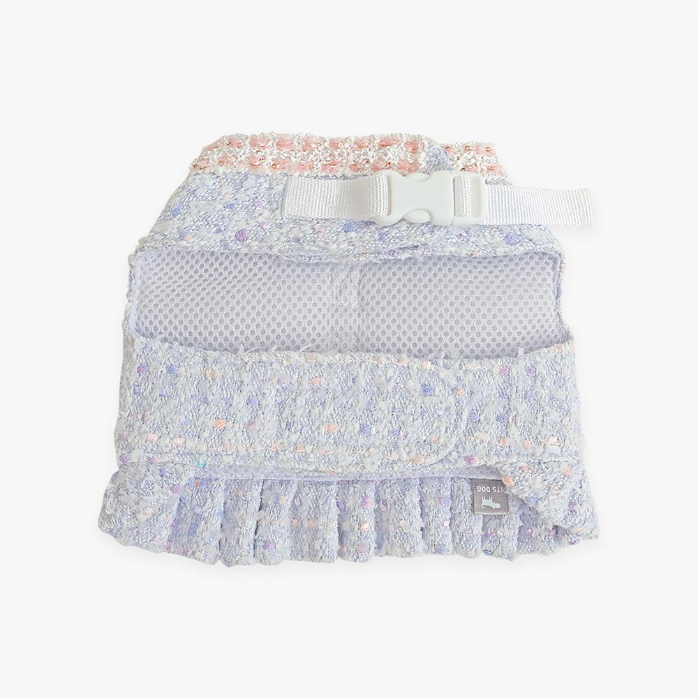 chaleco arnes elegante premium perro pequeño azul lila