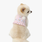 chaleco arnes elegante premium perro pequeño rosa