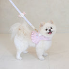 chaleco arnes elegante premium perro pequeño rosa