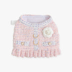 chaleco arnes elegante premium perro pequeño rosa