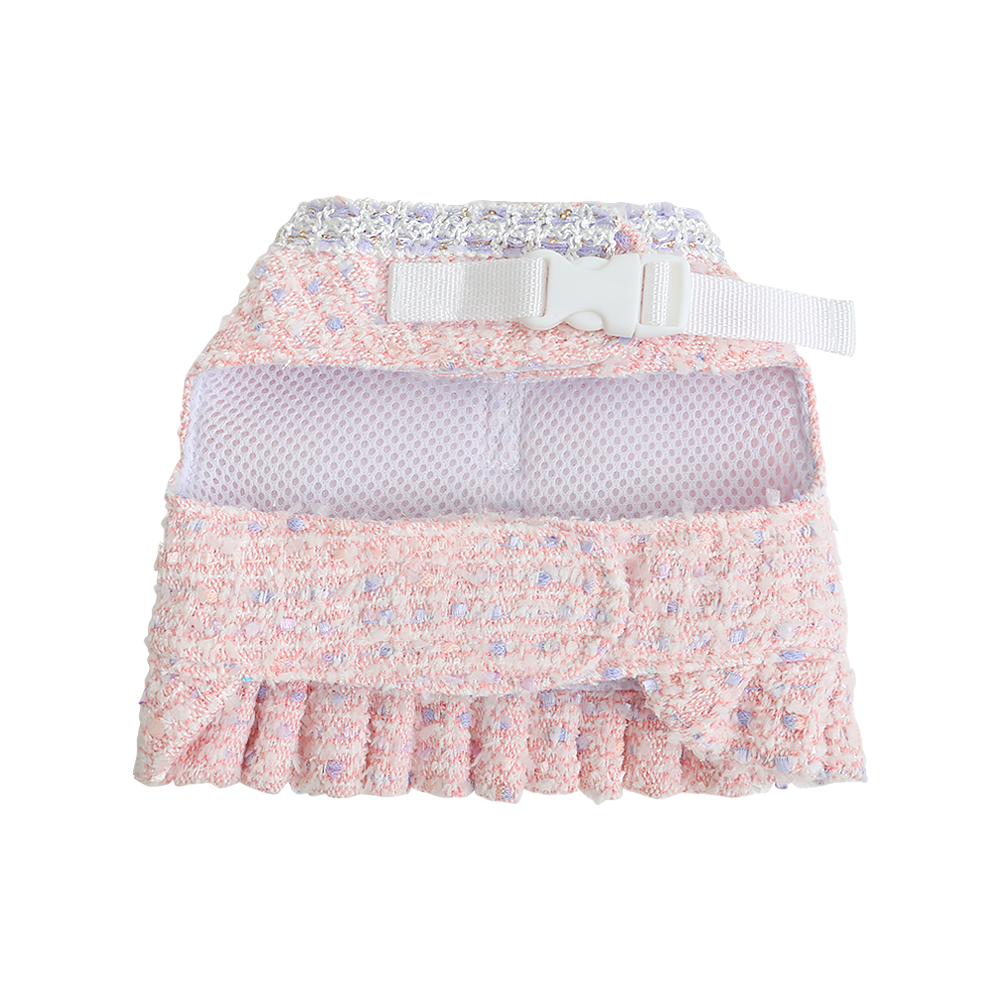 chaleco arnes elegante premium perro pequeño rosa