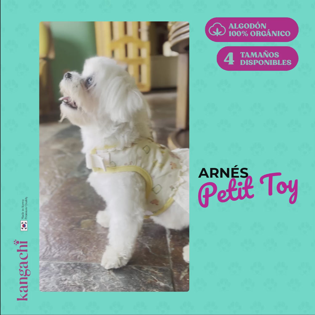 Arnés Vestido Pettytoy de Algodón Orgánico Hipoalergénico para Perro