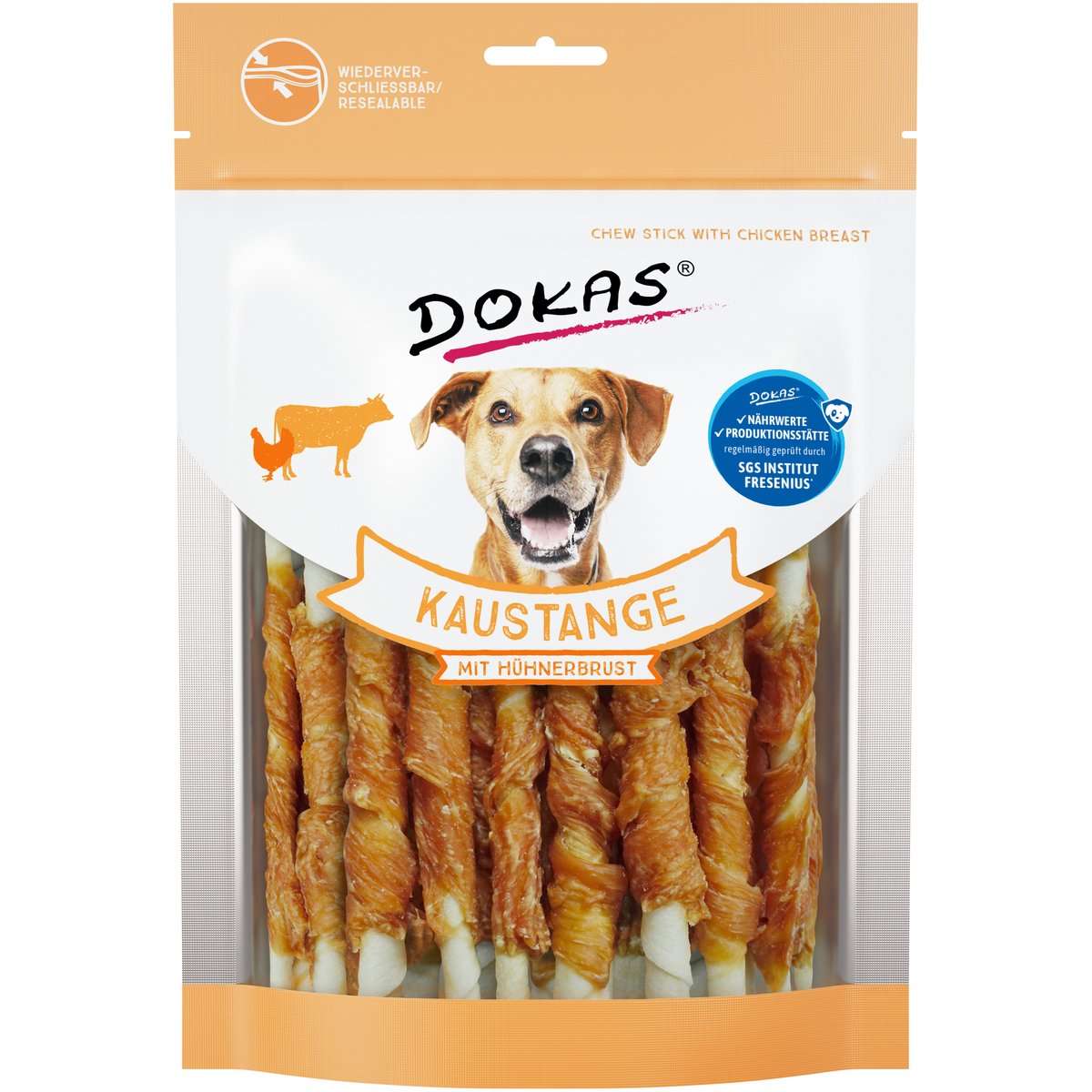 Stick de Cuero con Pechuga de Pollo Dokas para Perro