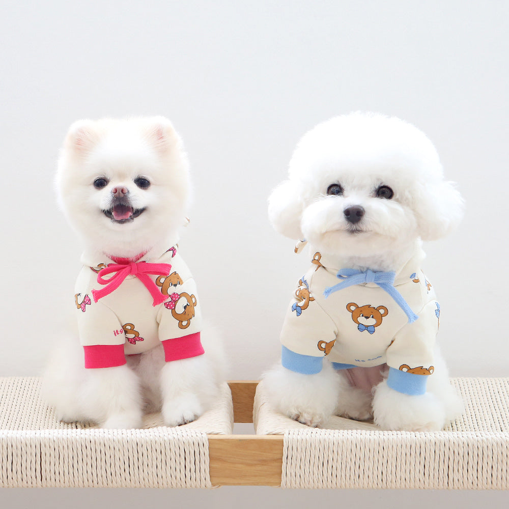 sudadera con capucha oso osito perro pequeño 