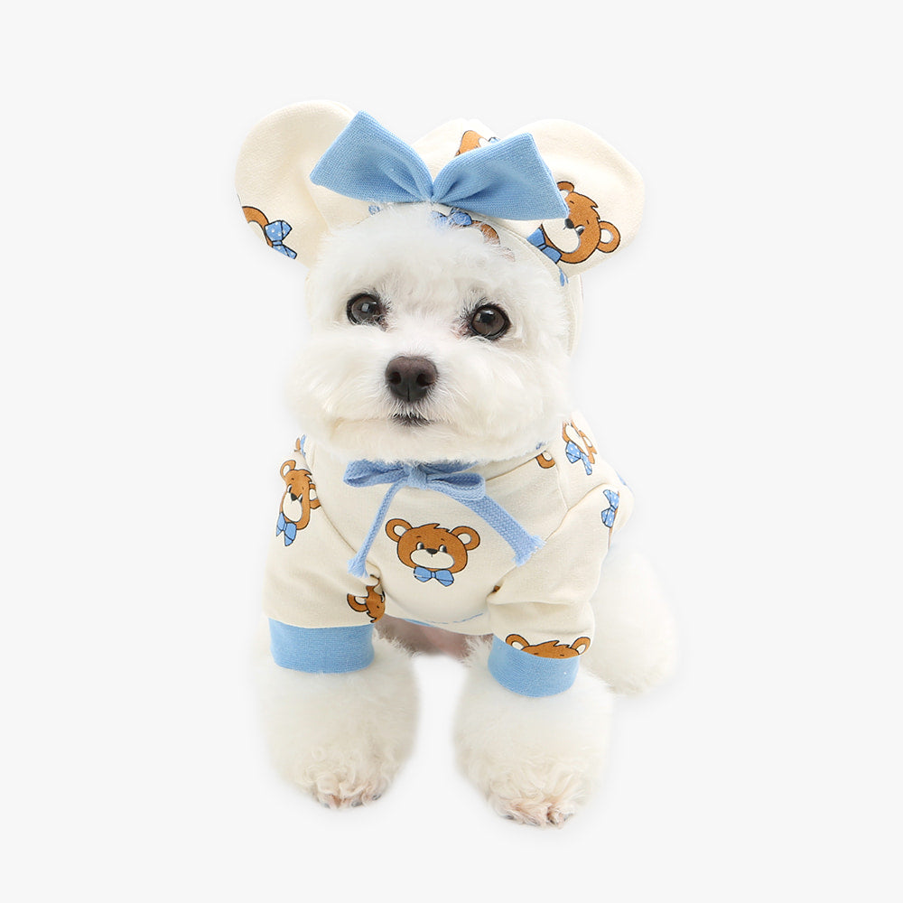sudadera con capucha oso osito perro pequeño 