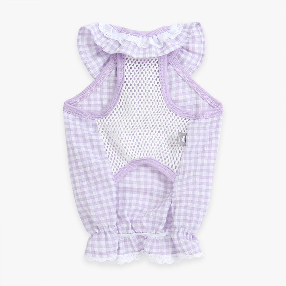 camiseta vestido con volantes perro pequeño